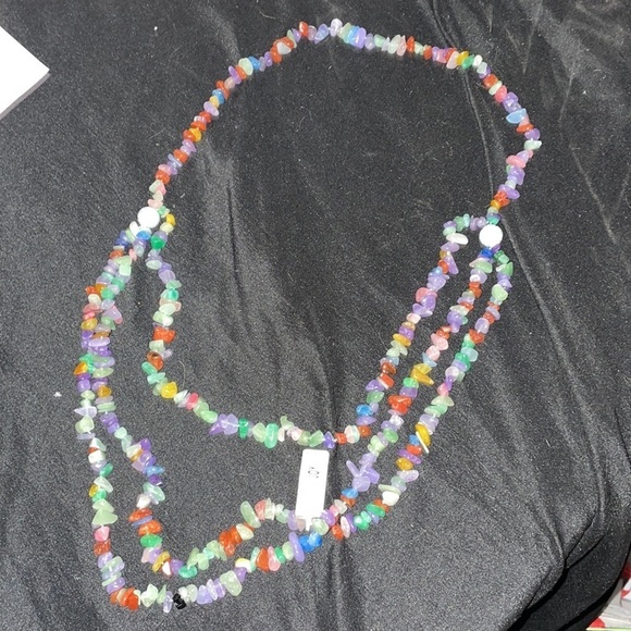 32" Multicolor Jade Chip Necklace by Jade of Yesteryear - Picture 5 of 11